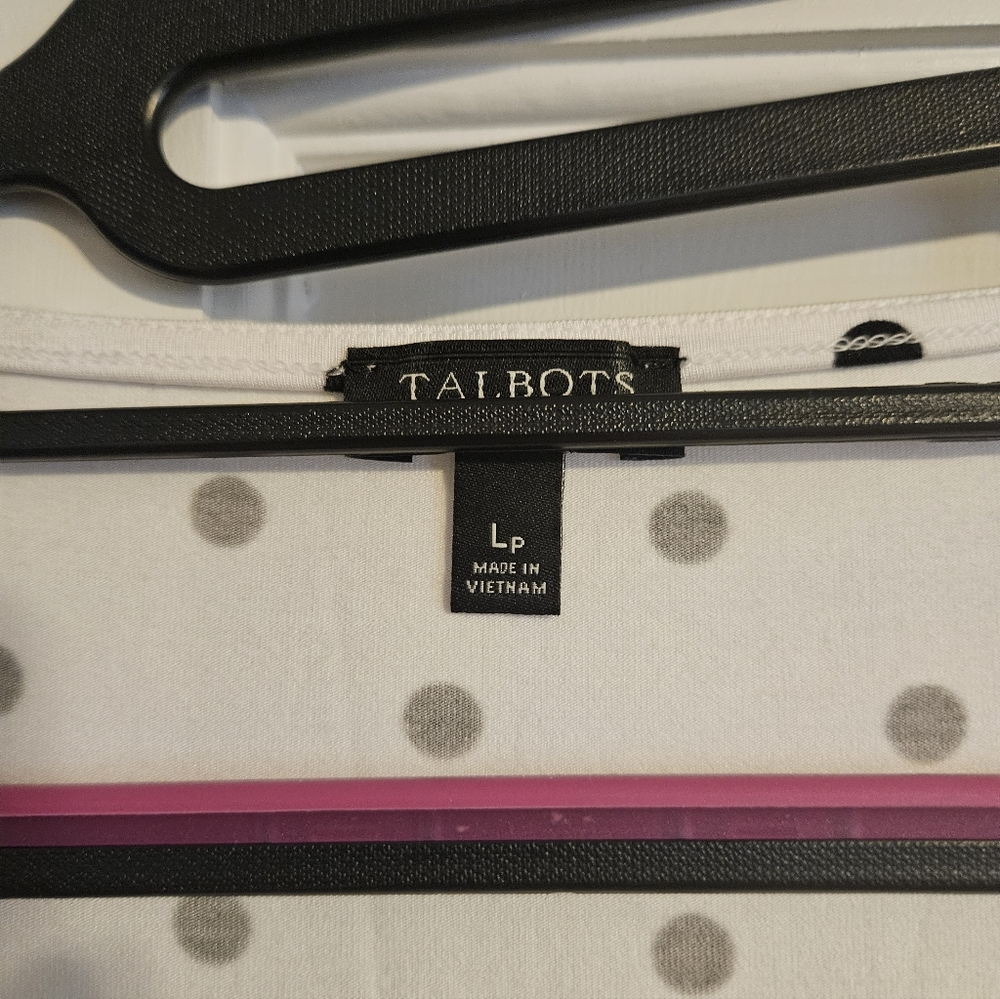 Talbots Polkadot Ruffle Sleeve Top - Picture 4 of 4